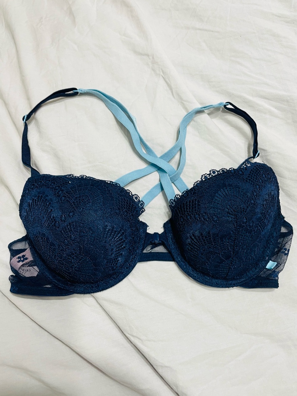 Victoria’s Secret Lace Push-Up Bra  Dark blue